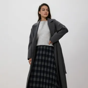 Dámská sukně Reserved - Kostkovaná plisovaná sukně - tmavomodrá - YS817-59X - YS817-59X-M