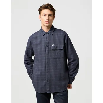 Pánská košile Pánská košile Wrangler 1 Pocket Flannel Shirt 112371523 Midnight Grey Velikost: L