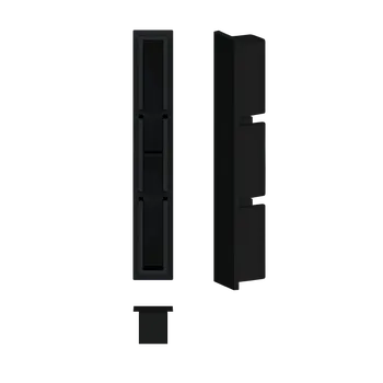 Příslušenství pro LED osvětlení Waktor® Záslepka pro hliníkové lamely s rozměrem 160x16mm, černá RAL9005