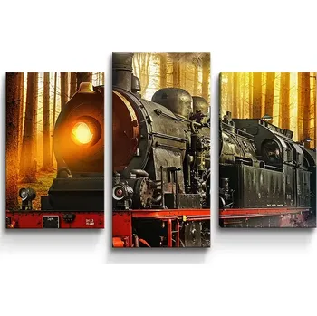 Obraz Sablio Obraz - 3-dílný Lokomotiva 2 - 75x50 cm