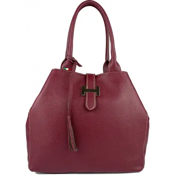 GIOSTRA Dámská kožená kabelka Angela Vínová