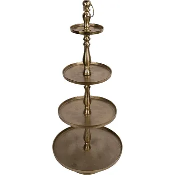 Ruční výroba - Etažér DESIRE, 4-patrový, pr.50/x120 cm, zlatá (DOPRODEJ)|Ego Dekor