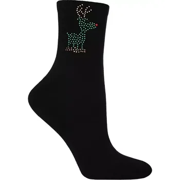 Dámské ponožky Dámské ponožky Sparkling Reindeer - 35-38 / černá