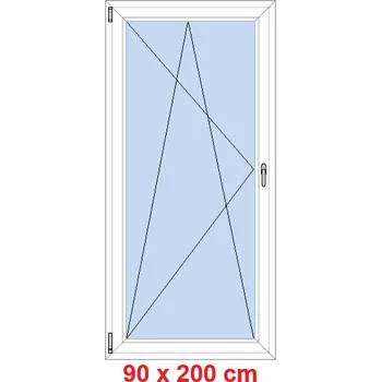 Okno Soft Balkonové dveře 90x200 cm, otevíravé a sklopné