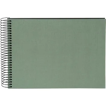 Fotoalbum 2 Alba na fotografie k vlepování, 40 černých stran, spirálová vazba, olivová barva