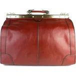 KATANA Luxusní dámská kožená kabelka/cestovní taška Calais Hnědá