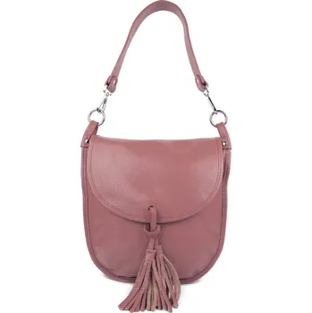 Kabelka GIOSTRA Dámská kožená kabelka Perlita Starorůžová
