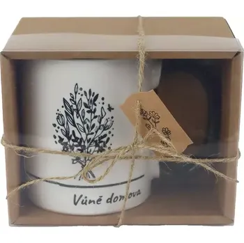 Hrnek s nápisem (Keramický hrnek květiny)