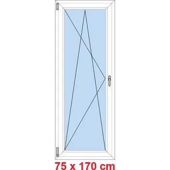 Okno Soft Balkonové dveře 75x170 cm, otevíravé a sklopné