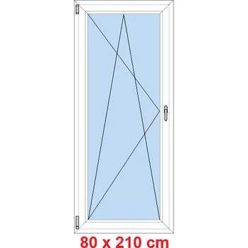 Okno Soft Balkonové dveře 80x210 cm, otevíravé a sklopné