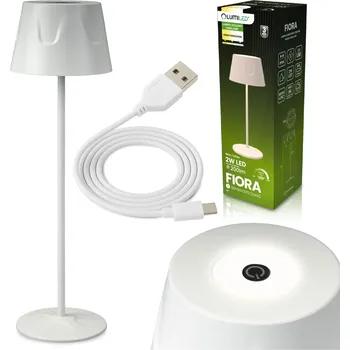 Dekorativní svítidlo Svítidlo zahradní LED Stojící Dekorační Stołowa Noční USB Stmívatelná dotykové Bílá FIORA LUMILED