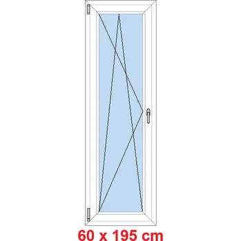 Okno Soft Balkonové dveře 60x195 cm, otevíravé a sklopné
