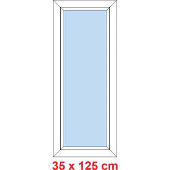 Okno Soft Plastové okno 35x125 cm, FIX neotevíravé