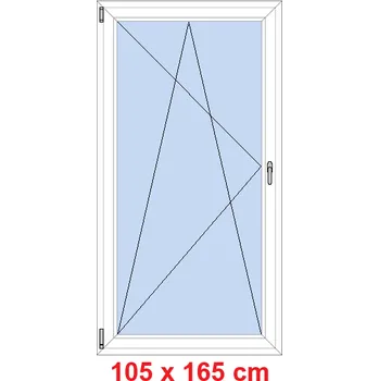 Okno Soft Balkonové dveře 105x165 cm, otevíravé a sklopné