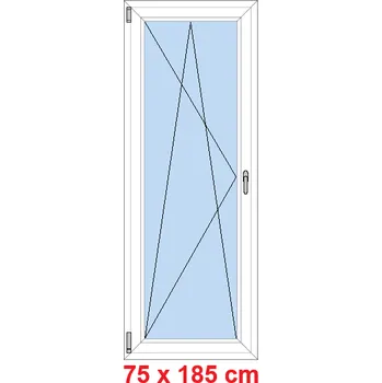 Okno Soft Balkonové dveře 75x185 cm, otevíravé a sklopné