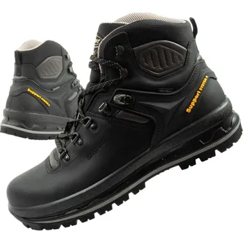 Pánská treková obuv Grisport Nero pánské trekové boty kožené nepromokavé kotníkové boty 46
