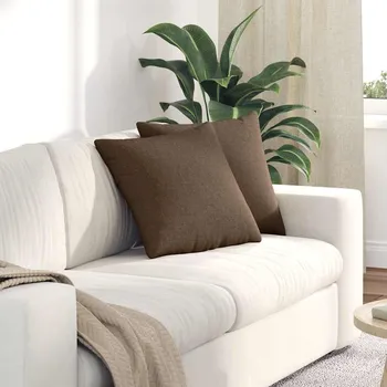 Podsedák Pohovkové polštáře 2 pcs Hnědá 45 x 45 cm textil