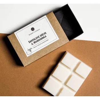 vonný vosk KimmyCandles.cz Vonný vosk Santalové dřevo & Mandarinka