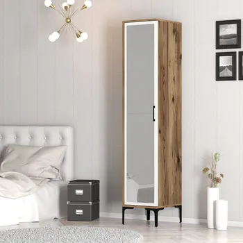 Šatní skříň Šatní skříň Kumsal R - Walnut, White