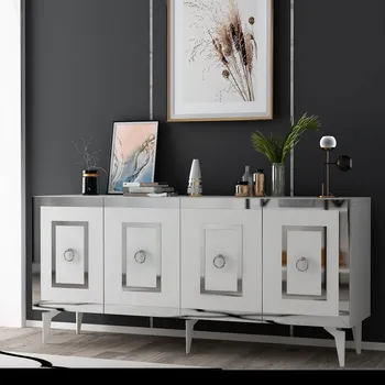 Komoda Konzolový stolek Karya - White, Silver