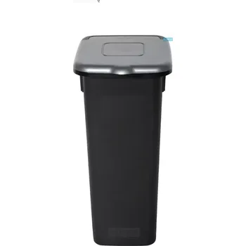 Odpadkový koš Odpadkový koš na tříděný odpad Flap Bin černý 75 l, šedé víko - směsný odpad