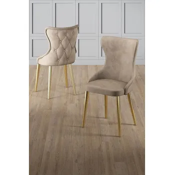 Barová židle Sada židlí (4 kusy) Alpa - Cappuccino, Gold