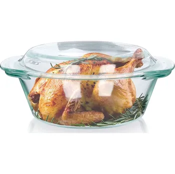 Skleněná žáruvzdorná mísa s víkem 1,4 l + 430 ml