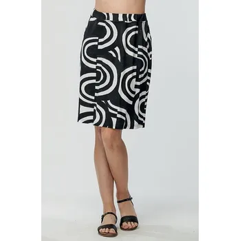 Dámská sukně Volnější černobílá dámská sukně s kapsami 117 velikost L