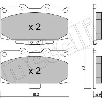 Brzdová destička Sada brzdových destiček, kotoučová brzda METELLI 22-0413-0