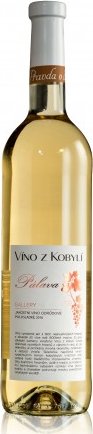 Víno z Kobylí Pálava Gallery Vína z této odrůdy jsou zlatožluté barvy, harmonická a plná s nižším obsahem kyselin a s aroma připomínající Tramín červený. Ale aromatické látky jsou jemnější. Barva vína je světle žlutá. Vůně je široká, s kořenitými tóny tra