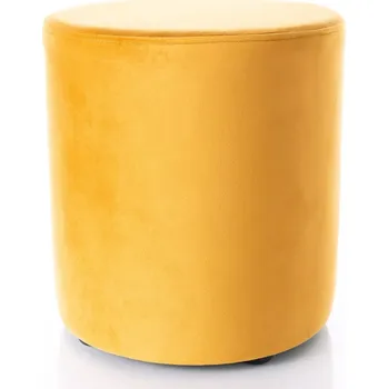 Taburet Kulatý taburet DOLORES 4 - žlutý