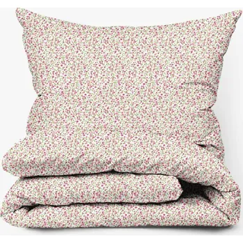 Povlečení Bavlněné povlečení Kvítky červené Zapínání: knoflík, Velikost polštáře: 50x70, Velikost přikrývky: 140x220