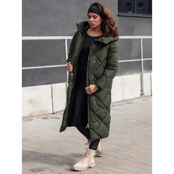 Dámská bunda Dámská prošívaná zimní bunda s kapucí FEMACOAT zelená