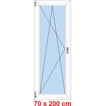 Okno Soft Balkonové dveře 70x200 cm, otevíravé a sklopné