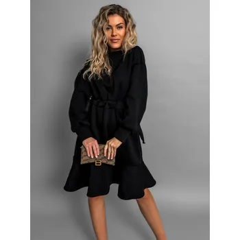 Dámské šaty Černé mikinové šaty JAWAD 95% bavlna Velikost: ONESIZE