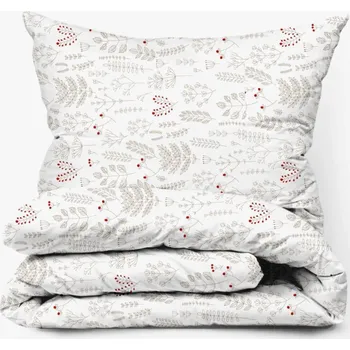 Povlečení Bavlněné povlečení Herbář béžový Zapínání: knoflík, Velikost polštáře: 50x70, Velikost přikrývky: 140x200