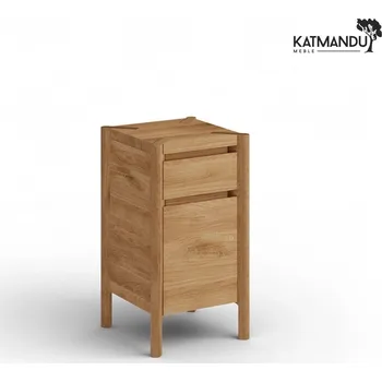 Komoda KATMANDU Nízký stolek s zásuvkou z dubového dřeva Campi