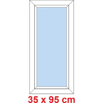 Okno Soft Plastové okno 35x95 cm, FIX neotevíravé