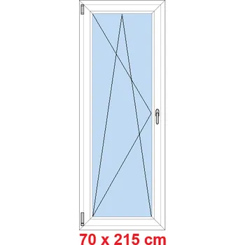 Okno Soft Balkonové dveře 70x215 cm, otevíravé a sklopné