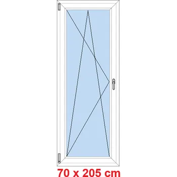 Okno Soft Balkonové dveře 70x205 cm, otevíravé a sklopné