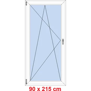 Okno Soft Balkonové dveře 90x215 cm, otevíravé a sklopné