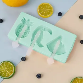 fomička na zmrzlinu Silikonová forma na nanuky s víčkem - Tropic