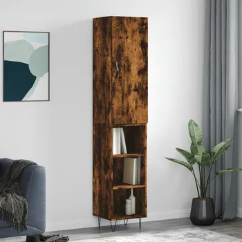 Organizace kuchyně zahrada-XL Skříň highboard kouřový dub 34,5 x 34 x 180 cm kompozitní dřevo 3199014