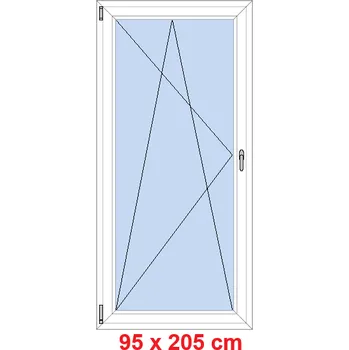 Okno Soft Balkonové dveře 95x205 cm, otevíravé a sklopné