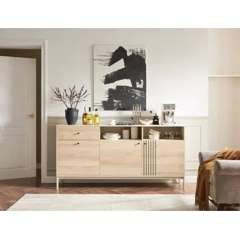 Komoda Kombinovaná komoda DRAGAN - dub / krémová