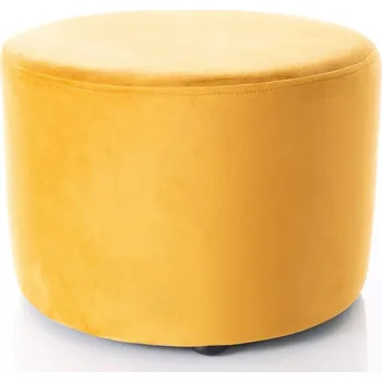 Taburet Kulatý taburet DOLORES 2 - žlutý