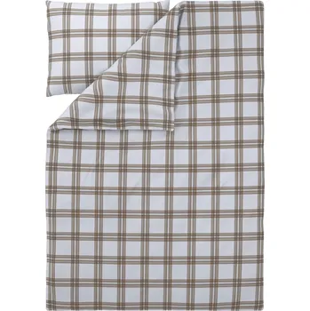 Povlečení LIVARNO® Ložní povlečení z jemného flanelu, 140 x 200 cm, 70 x 90 cm (kostka/béžová)