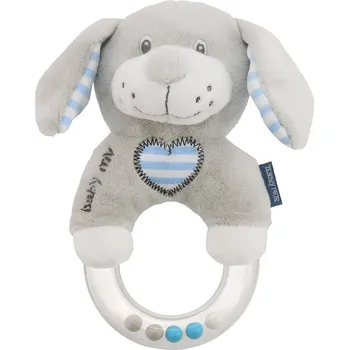 Dětské plyšové chrastítko Baby Mix pes modrý