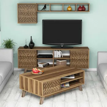 Obývací stěna Living Room Furniture Set Inci - Walnut