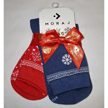 Dámské ponožky Dámské vánoční ponožky - 2 páry - 38-41 / modrá/červená